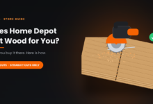 does home depot cut wood for you shown by a circular saw cutting a plywood sheet along a guide line