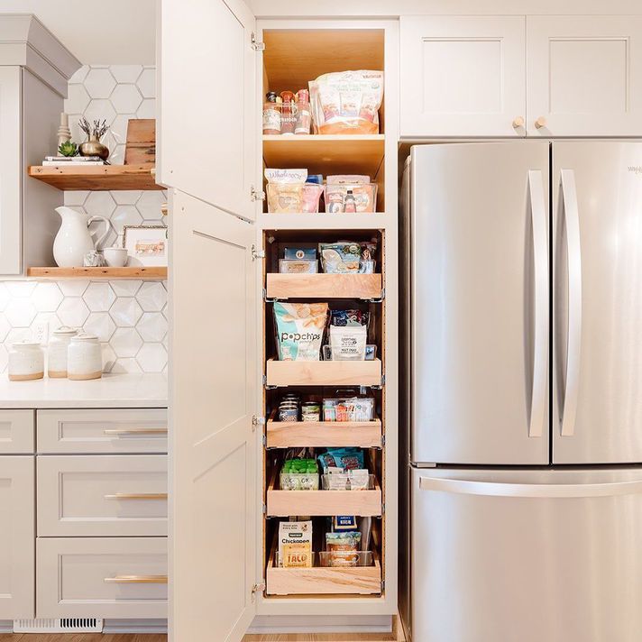 how to store fruits and vegetables organized in kitchen